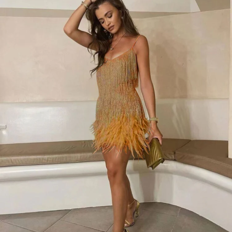 Sequin Strapless Bodycon Mini Party Dress in White - View 6