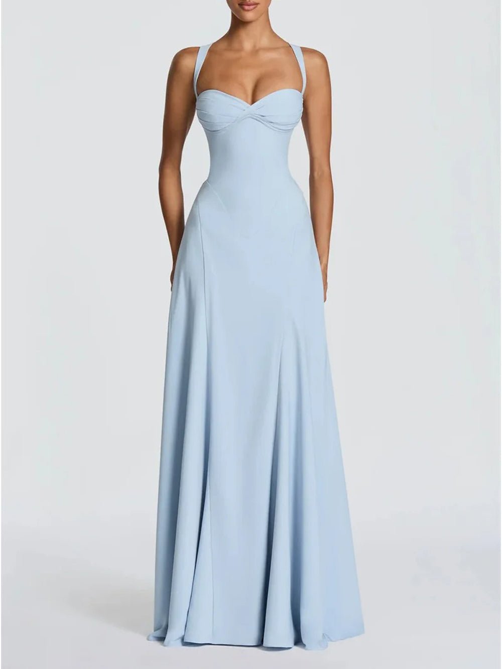 Sweetheart Neck A-Line Maxi Gown