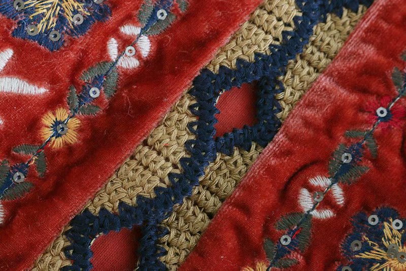 Floral Embroidered Beaded Boho Waistcoat 13