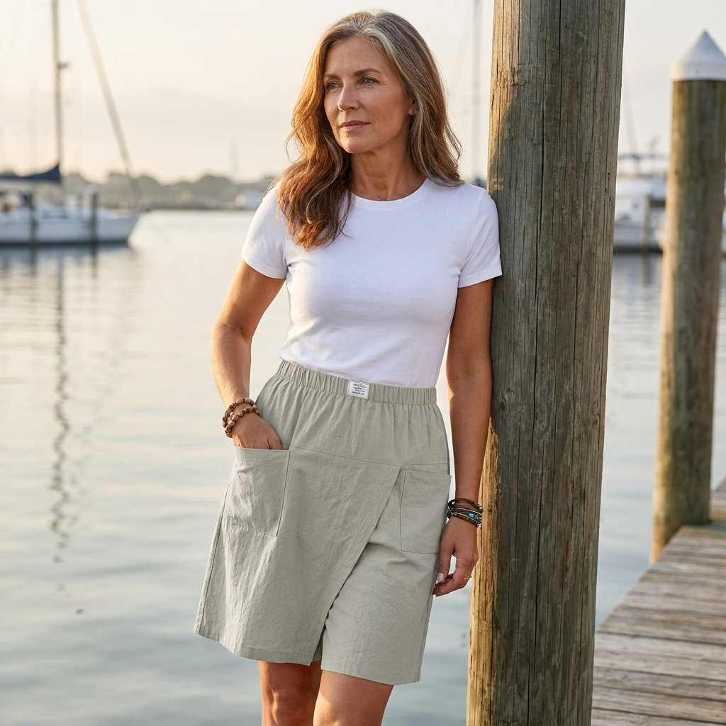 High Waist Wrap Front Pocket Shorts