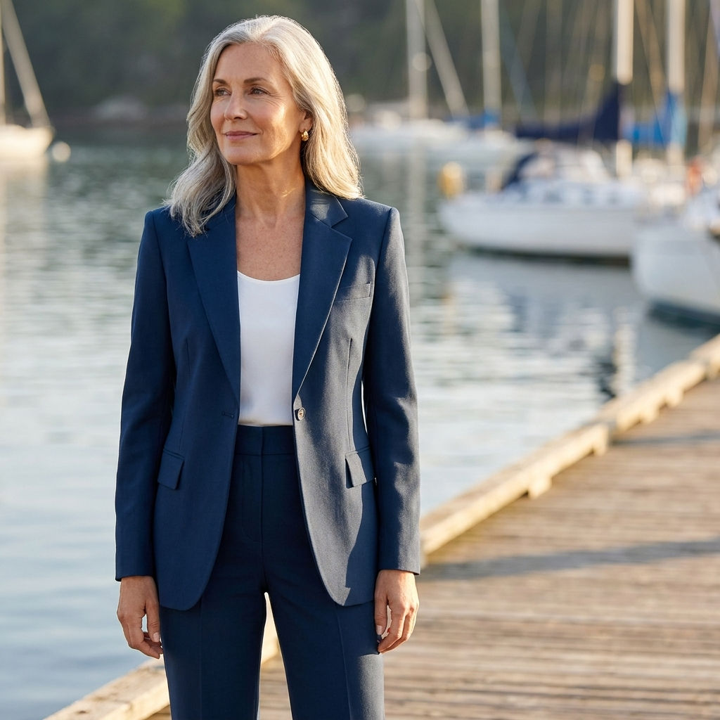 Single Button Blazer and Trousers Two Piece Suit