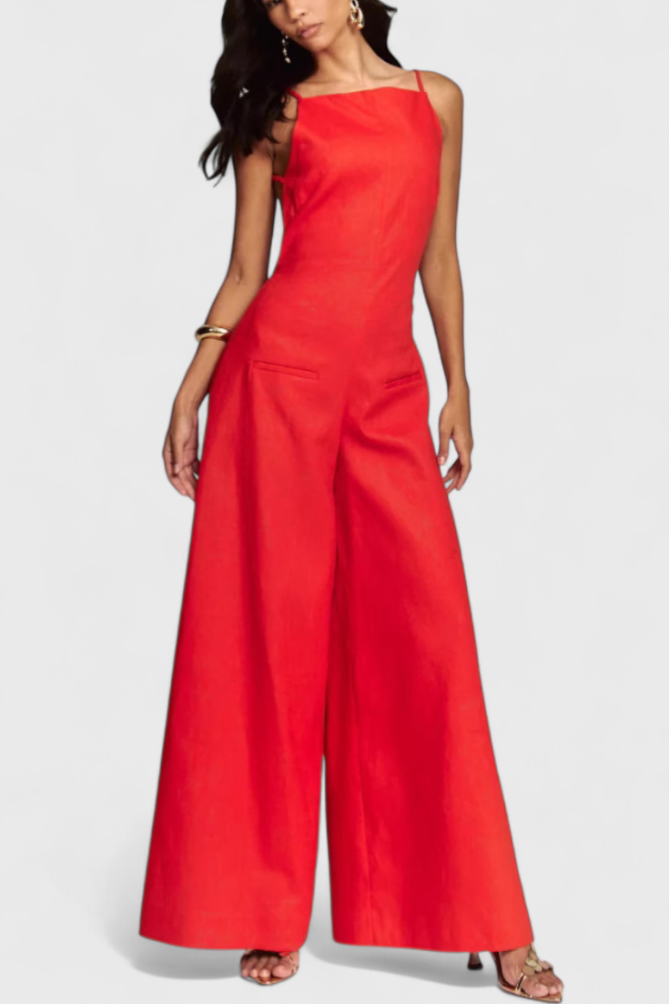 Square Neck Sleeveless Wide Leg Jumpsuit 6