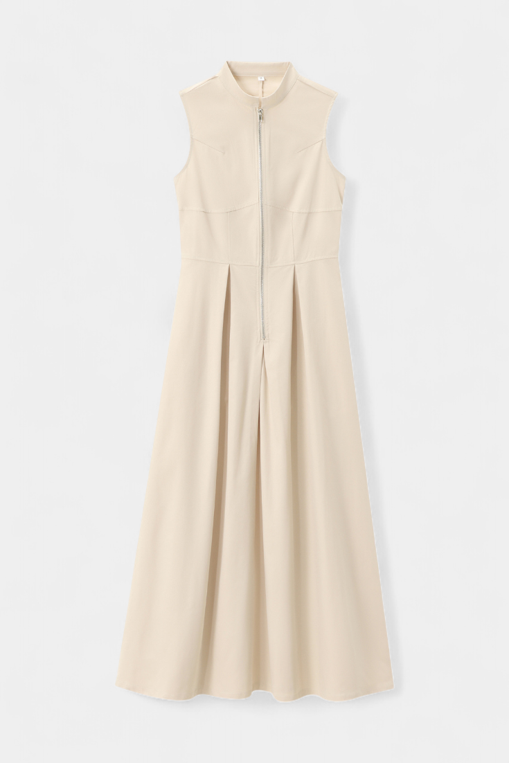 Deep V-Neck Sleeveless Pleated Wide Leg Jumpsuit 10