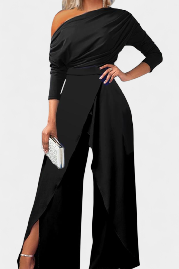 Abstract Print One Shoulder Wide Leg Jumpsuit 6