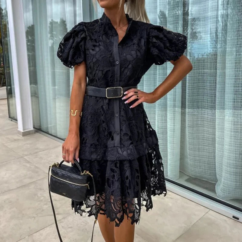 Short Sleeve Mini Dress - View 4