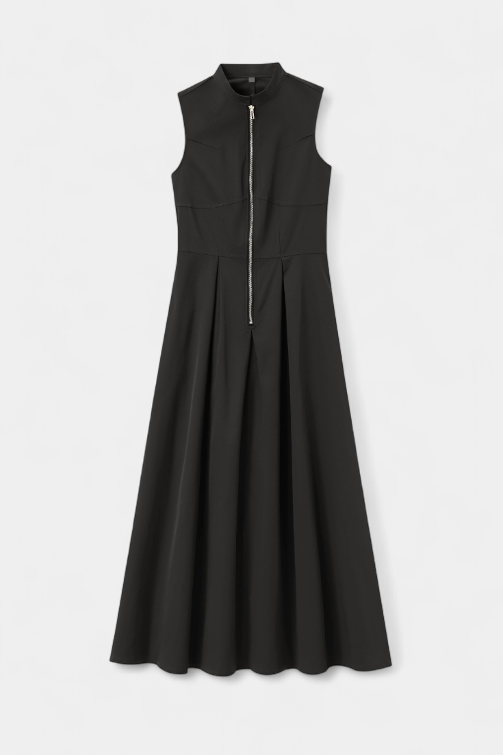 Deep V-Neck Sleeveless Pleated Wide Leg Jumpsuit 6