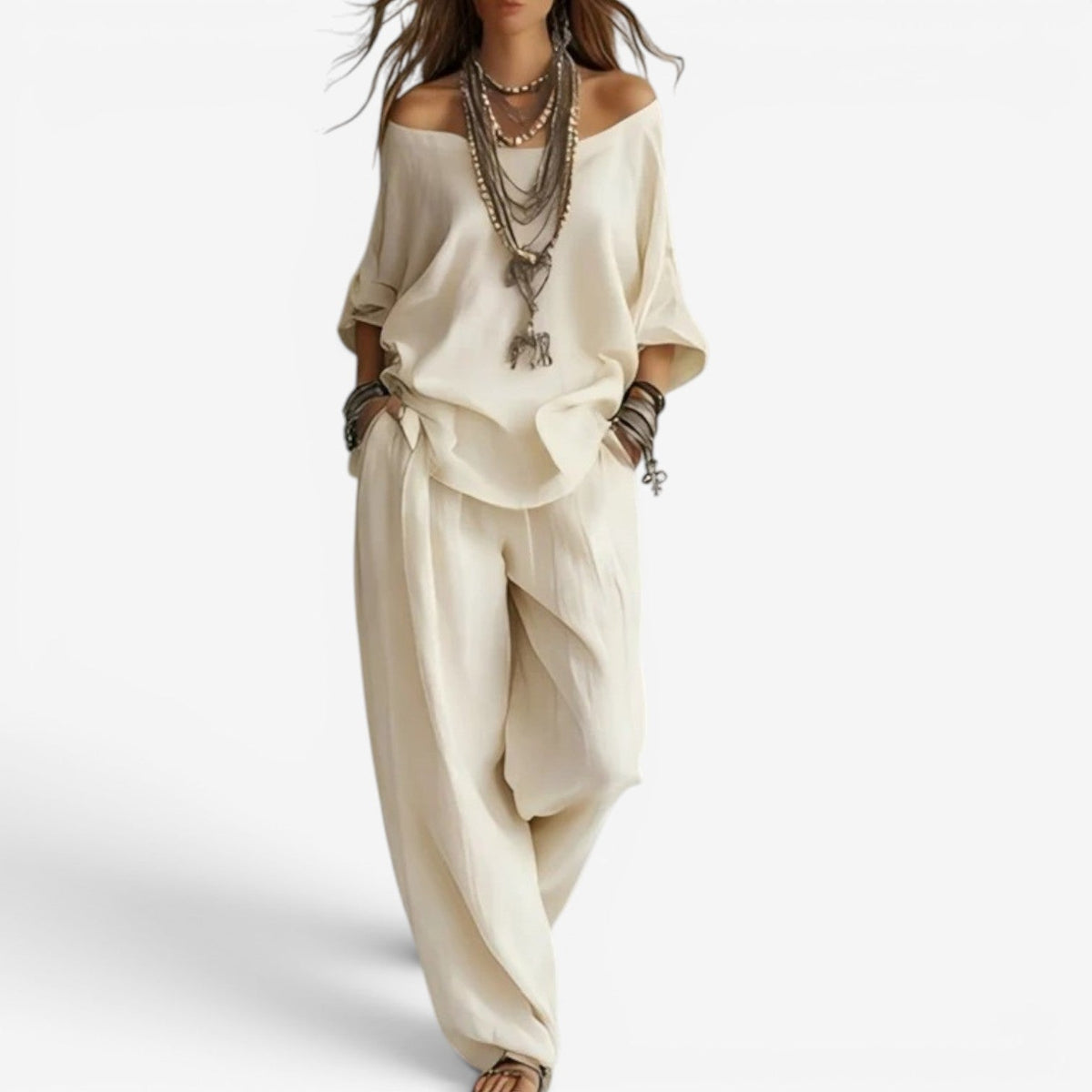 Long Sleeve Top and Tapered Pants Two Piece Set 5