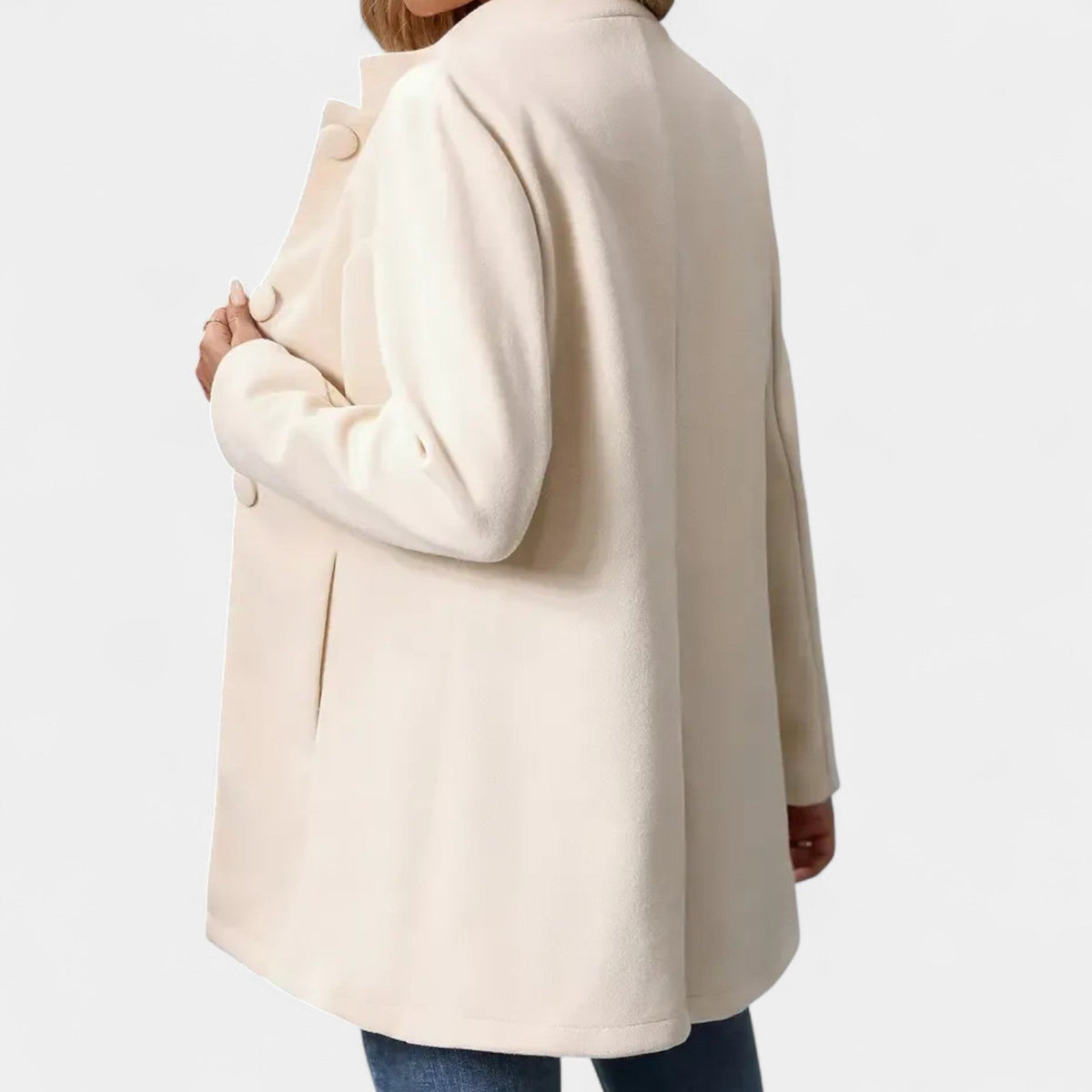 Stand Collar Button Front Longline Coat 7