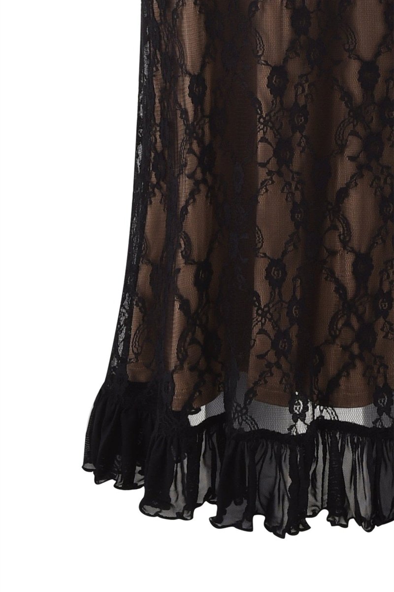 Floral Lace Ruffle Maxi Dress - View 8