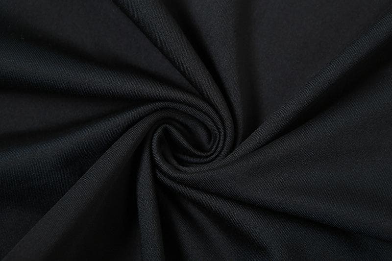 Mesh off shoulder long sleeve irregular ruched mini dress - View 8