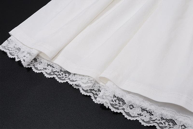 Lace hem lace up ruched backless square neck mini dress - View 6
