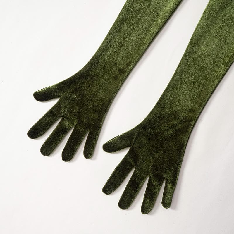 Velvet sleeveless gloves solid square neck mini dress - View 6