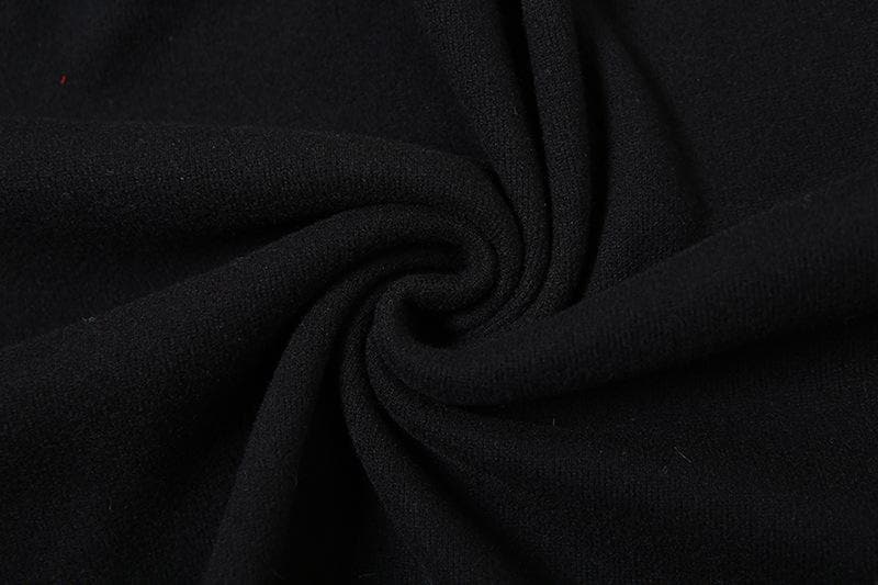 Flower Applique Off Shoulder Long Sleeve Fit and Flare Mini Dress - View 8