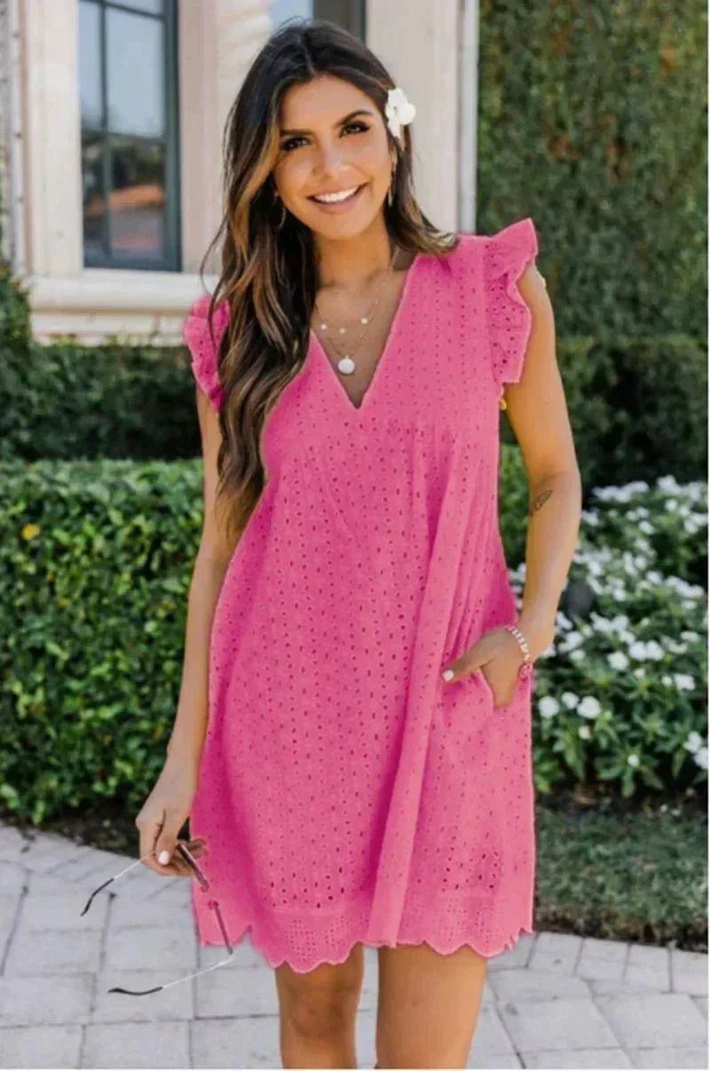 Two Piece Slip Dress with Trousers Set - View 11
