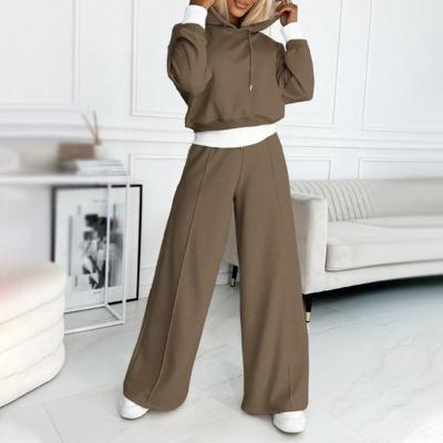 Cropped Hoodie and Wide Leg Pants Two Piece Set 5