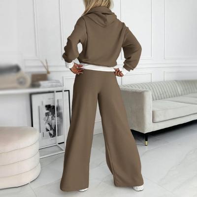 Cropped Hoodie and Wide Leg Pants Two Piece Set 2