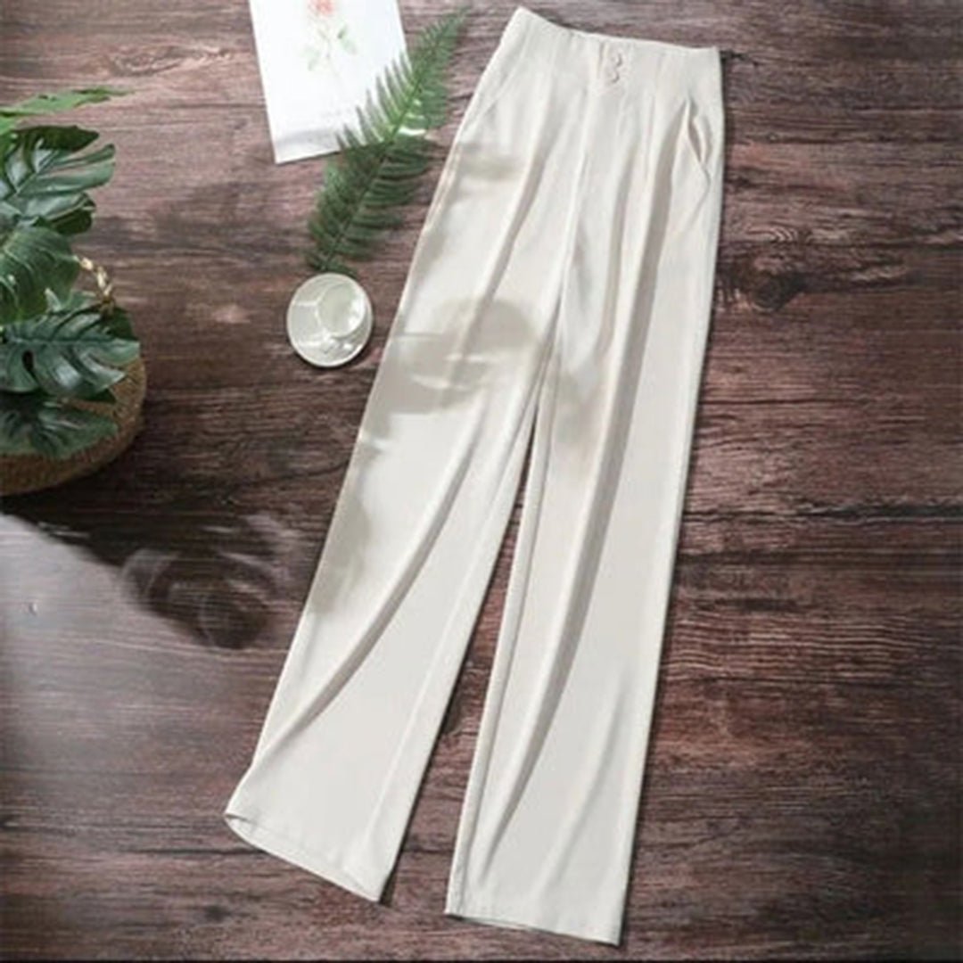 High Waist Pleated Wide Leg Trousers 5