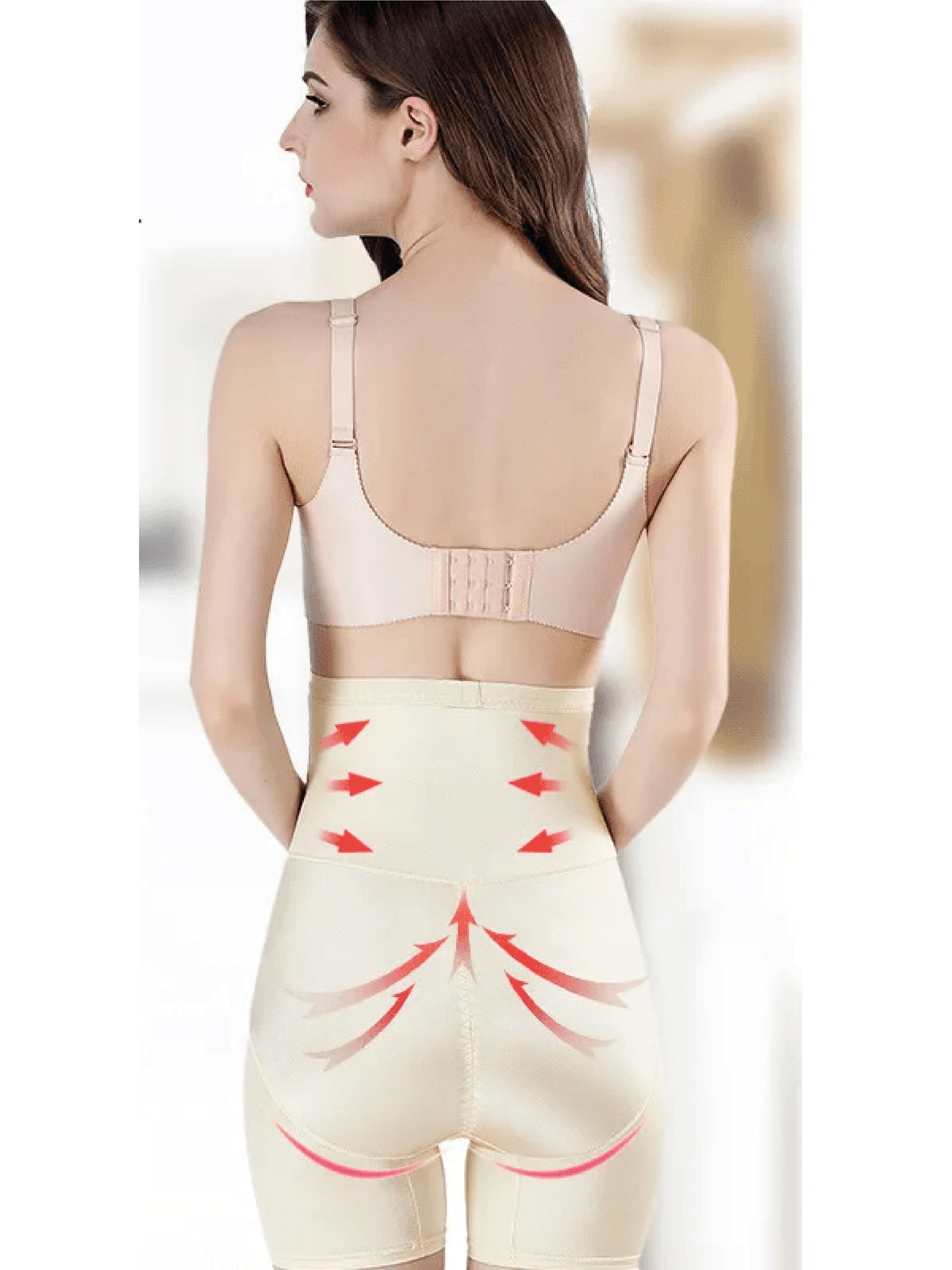 High Waist Mesh Panel Tummy Control Shaper Shorts 5