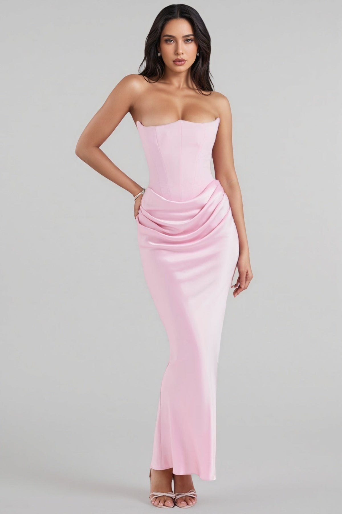 Rosi Strapless Corset Maxi Dress - View 2