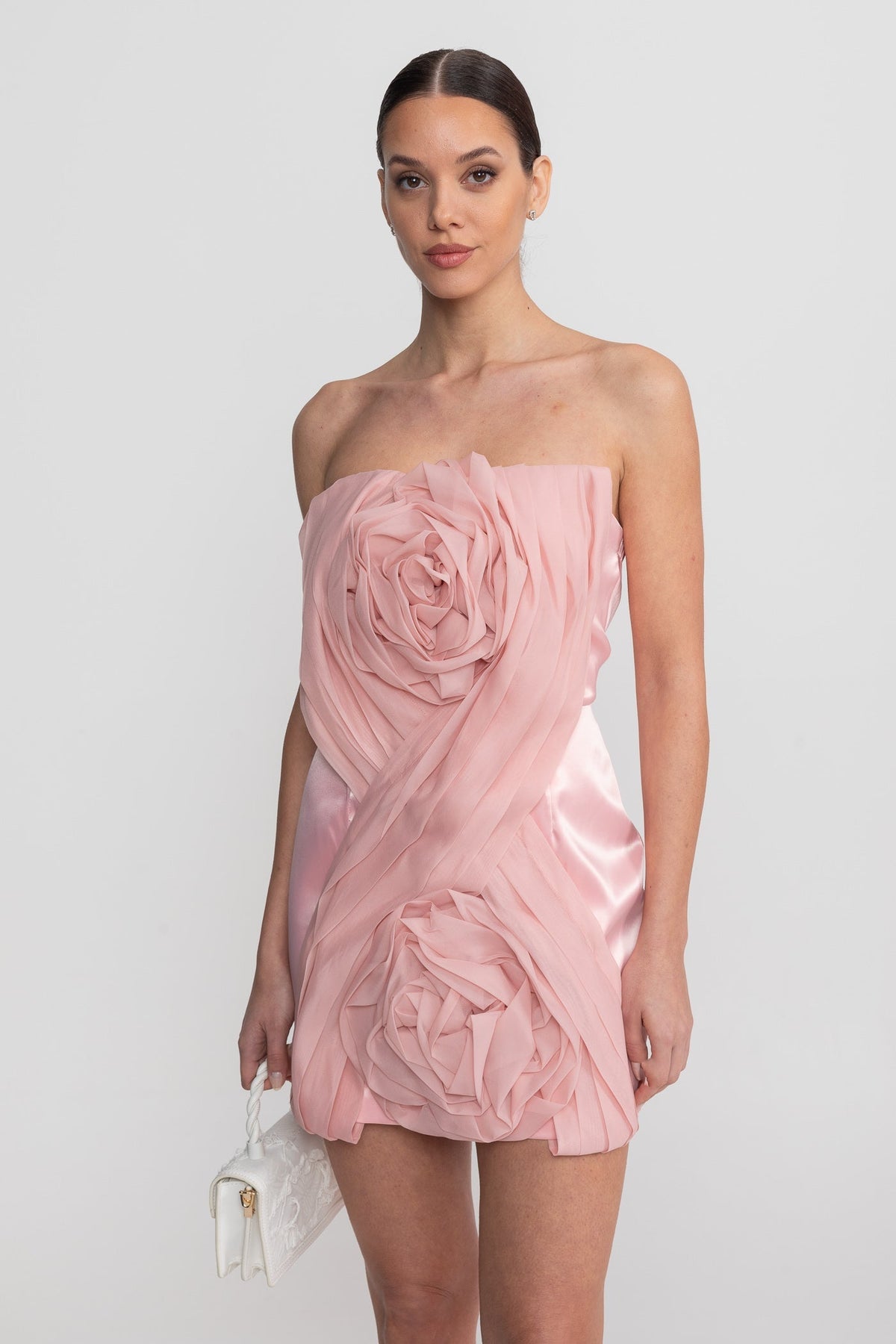 Strapless Mini Dress - Blush Pink - View 7