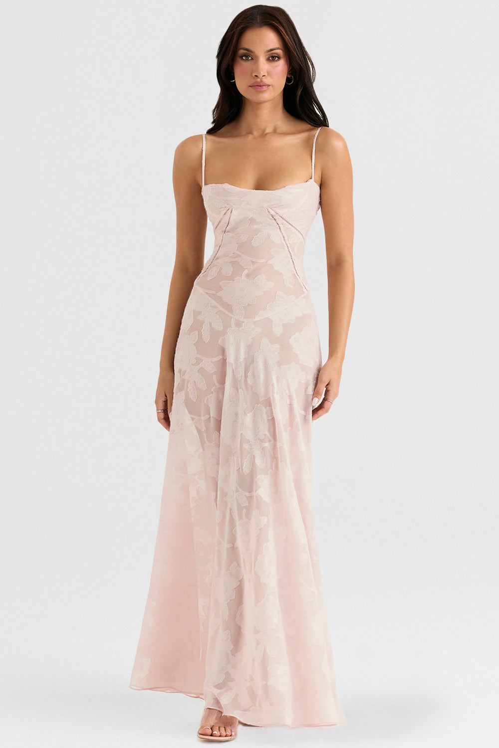 Beaded Sweetheart Neckline Long Sleeve Mermaid Maxi Gown