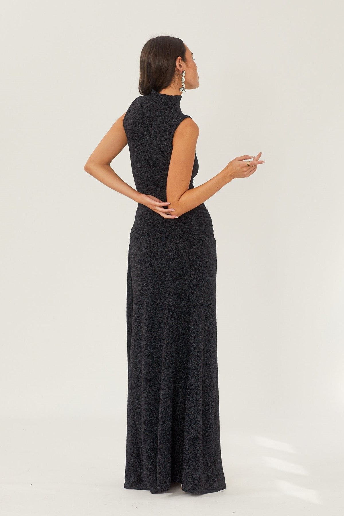 Shonna Metallic Strap Maxi Knit Dress - View 7