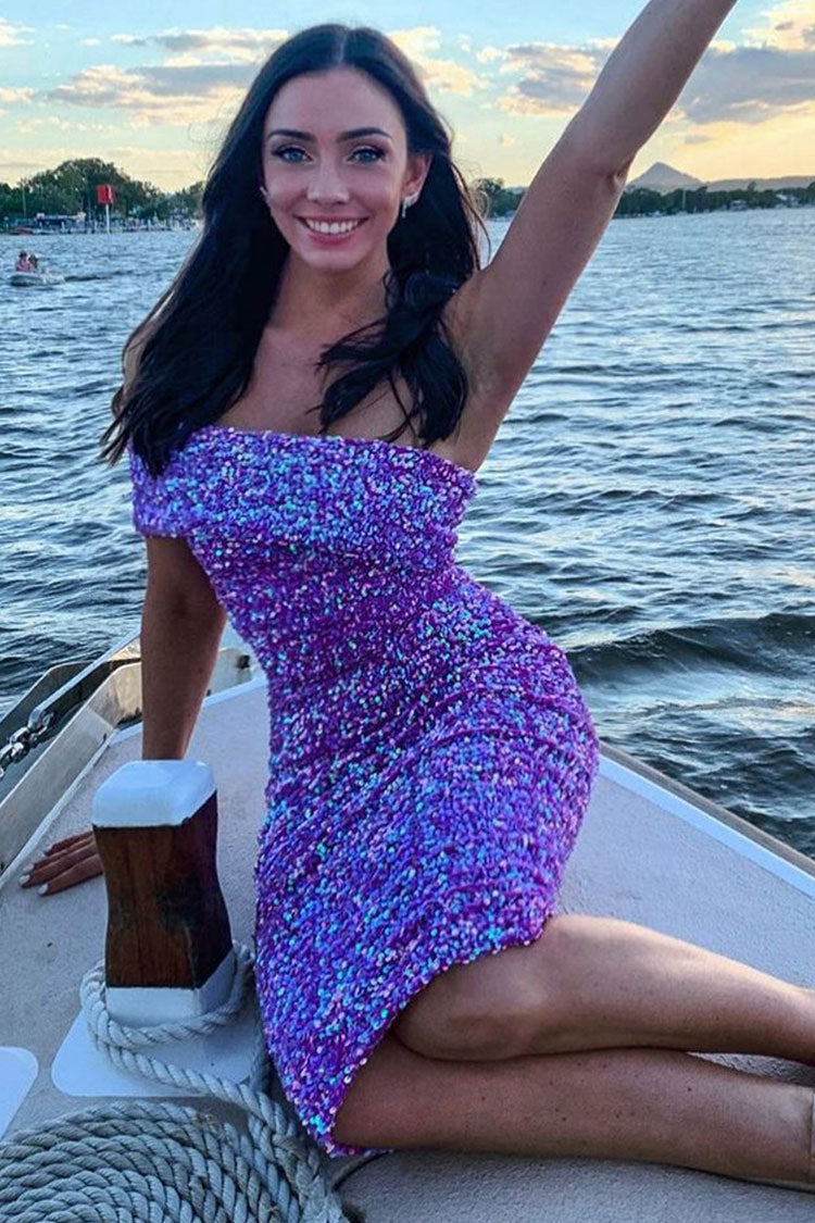 Sequin Off Shoulder Bodycon Midi Dress - View 2