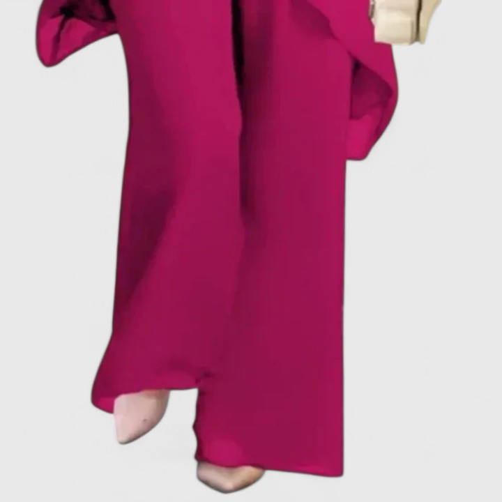 Short Sleeve Top and Wide Leg Pants Two Piece Set 4