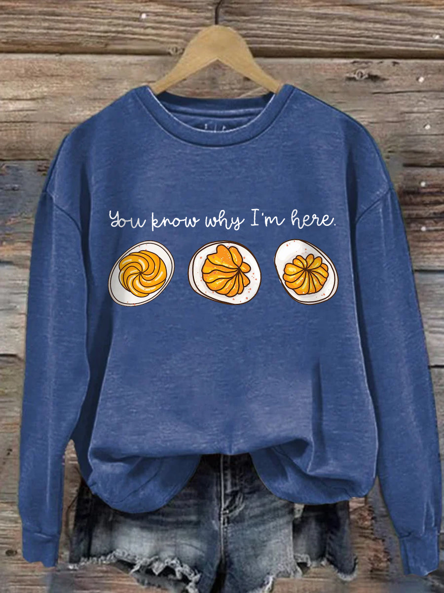 Crew Neck Pie Graphic Sweatshirt 3