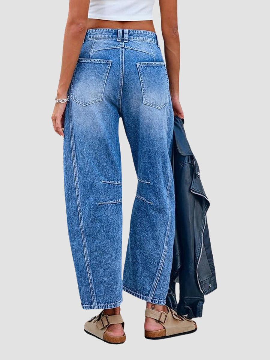 High Waist Barrel Leg Jeans 4