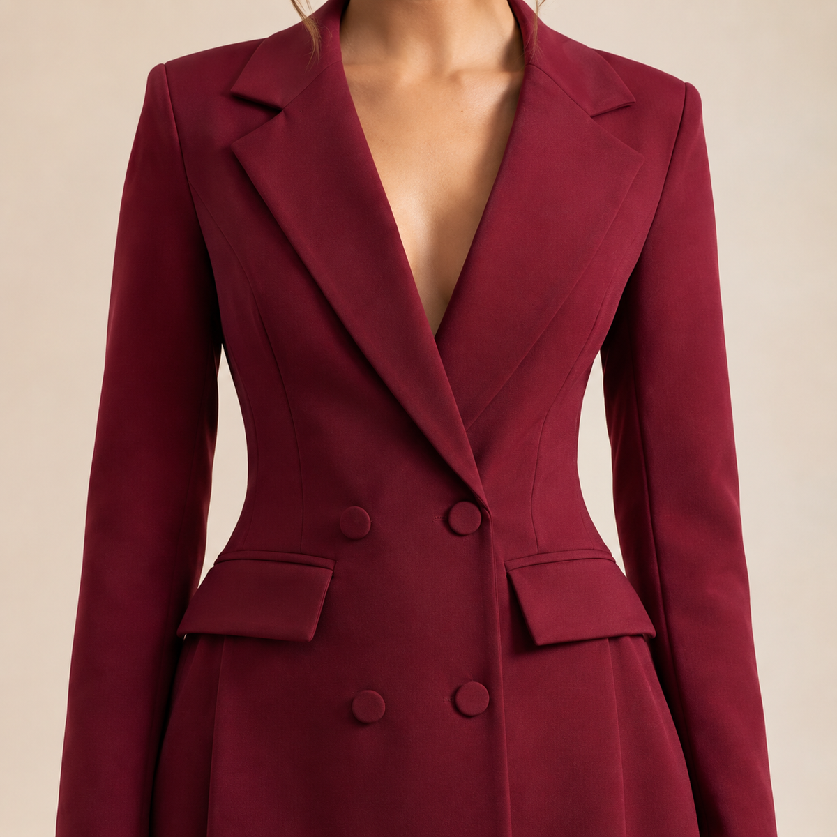Double Breasted Long Sleeve Blazer Mini Dress 11