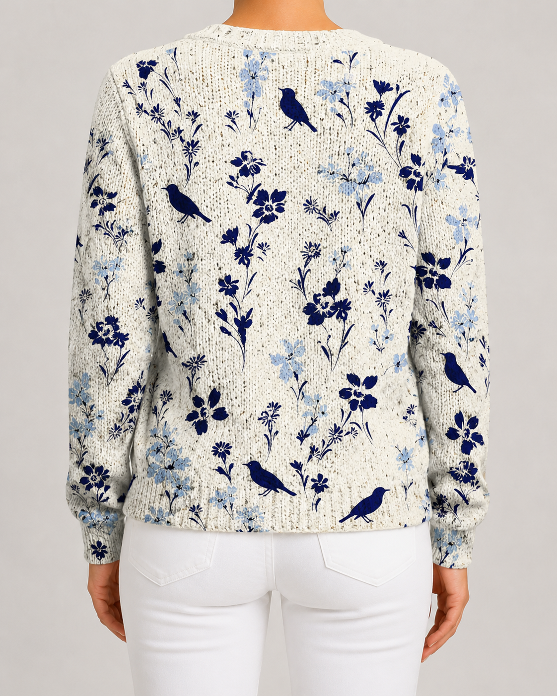 Wildflower Floral Print Button Front Knit Cardigan 2