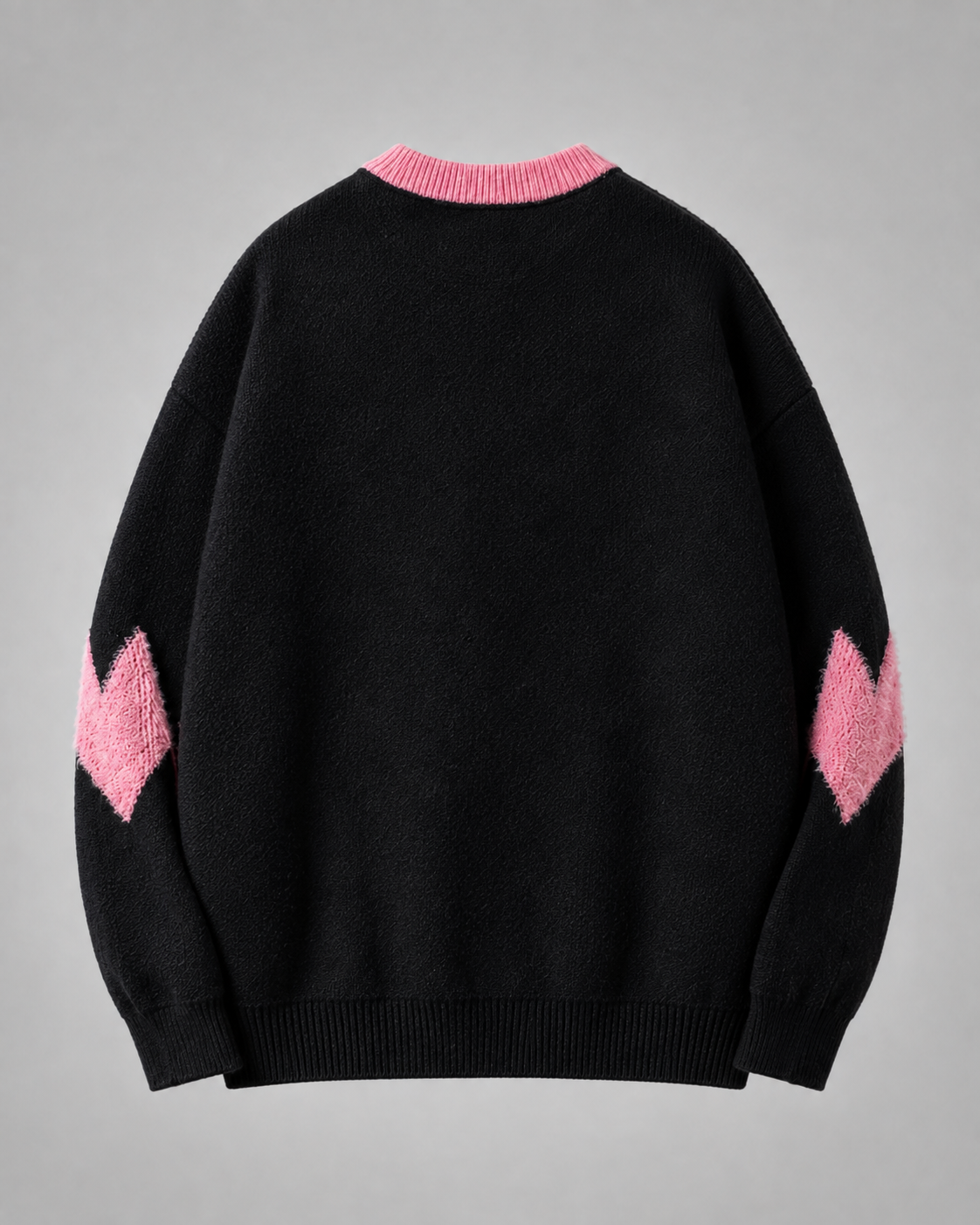 Graphic Star Heart Crew Neck Oversized Knit Sweater 3
