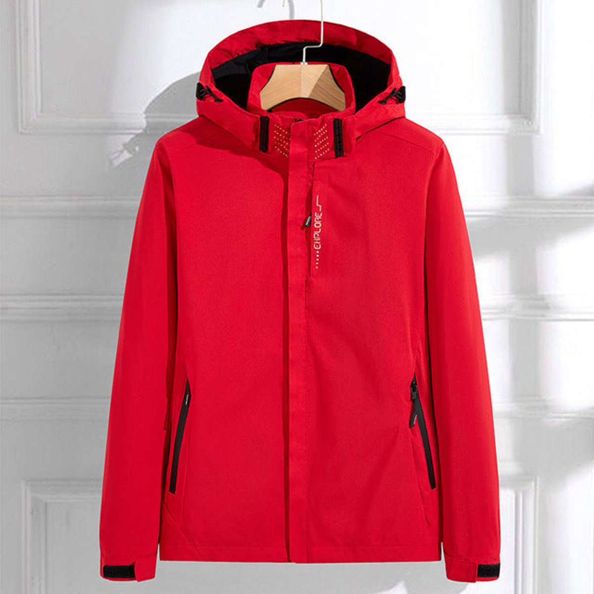 Hooded Zip Front Waterproof Rain Jacket 2