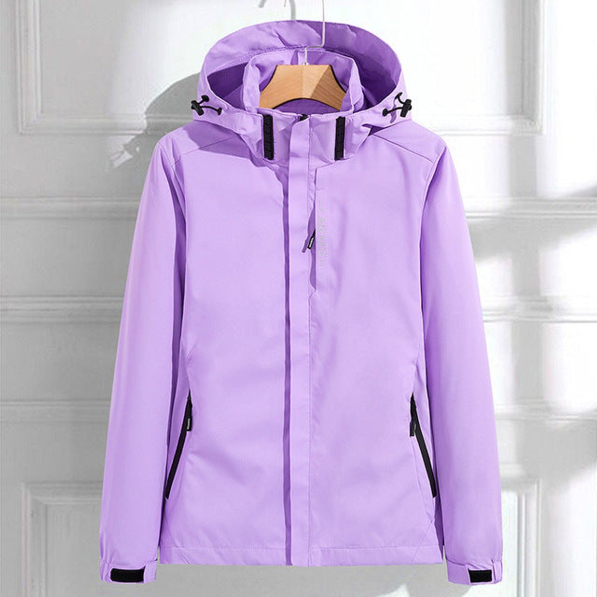 Hooded Zip Front Waterproof Rain Jacket 3